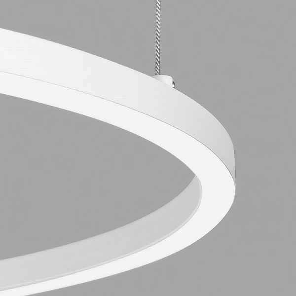 Снимка на Кръгла висяща LED лампа Loop | Тънък профил | 60cm | 3-CCT | 28W
