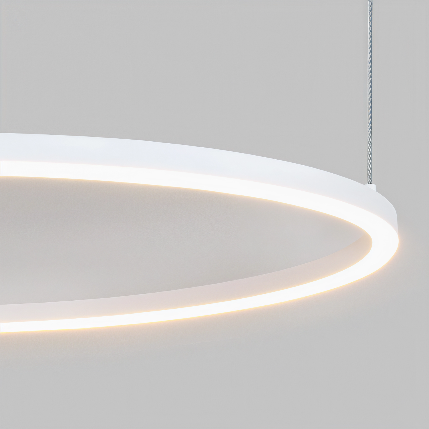 Снимка на Кръгла висяща LED лампа Loop | Тънък профил | 60cm | 3-CCT | 28W