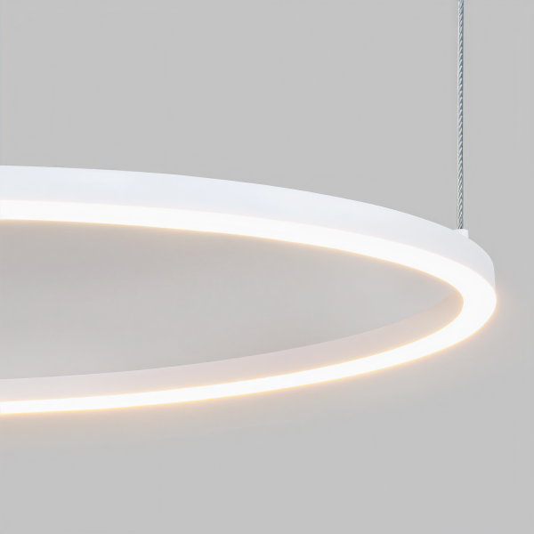 Снимка на Кръгла висяща LED лампа Loop | Тънък профил | 60cm | 3-CCT | 28W