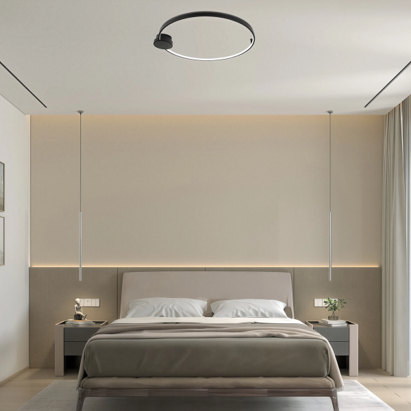 Снимка на Кръгла дизайнерска плафониера за таван Lorena тип пръстен | 3000K