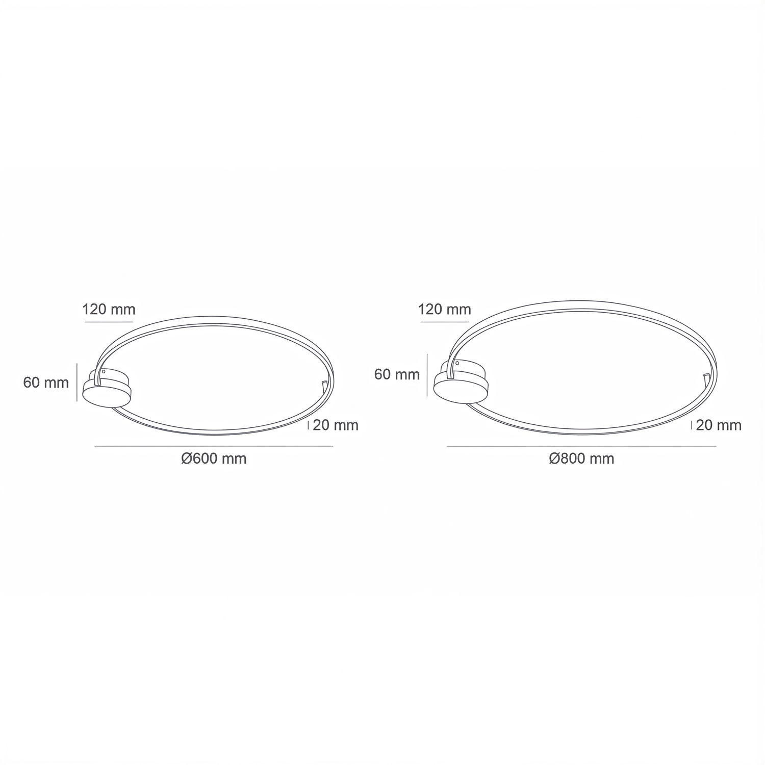 Снимка на Кръгла дизайнерска плафониера за таван Lorena тип пръстен | 3000K