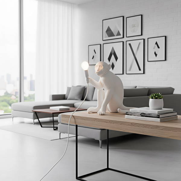Детайлно изображение на Декоративна настолна лампа Monkey Table | Маймуна | 76cm | 3000K Снимка на Декоративна настолна лампа Monkey Table | Маймуна | 76cm | 3000K