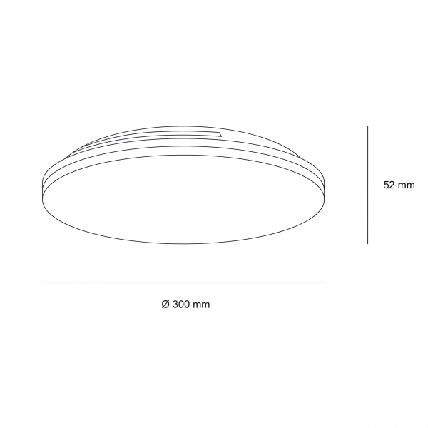 Снимка на Кръгла LED плафониера Nitro | 3-CCT | IP44 | DIP switch