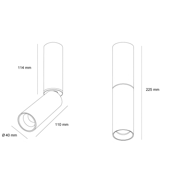 Детайлно изображение на LED спот за открит монтаж Oxo OM | Регулируем | 7W-12W | 3000K Снимка на LED спот за открит монтаж Oxo OM | Регулируем | 7W-12W | 3000K