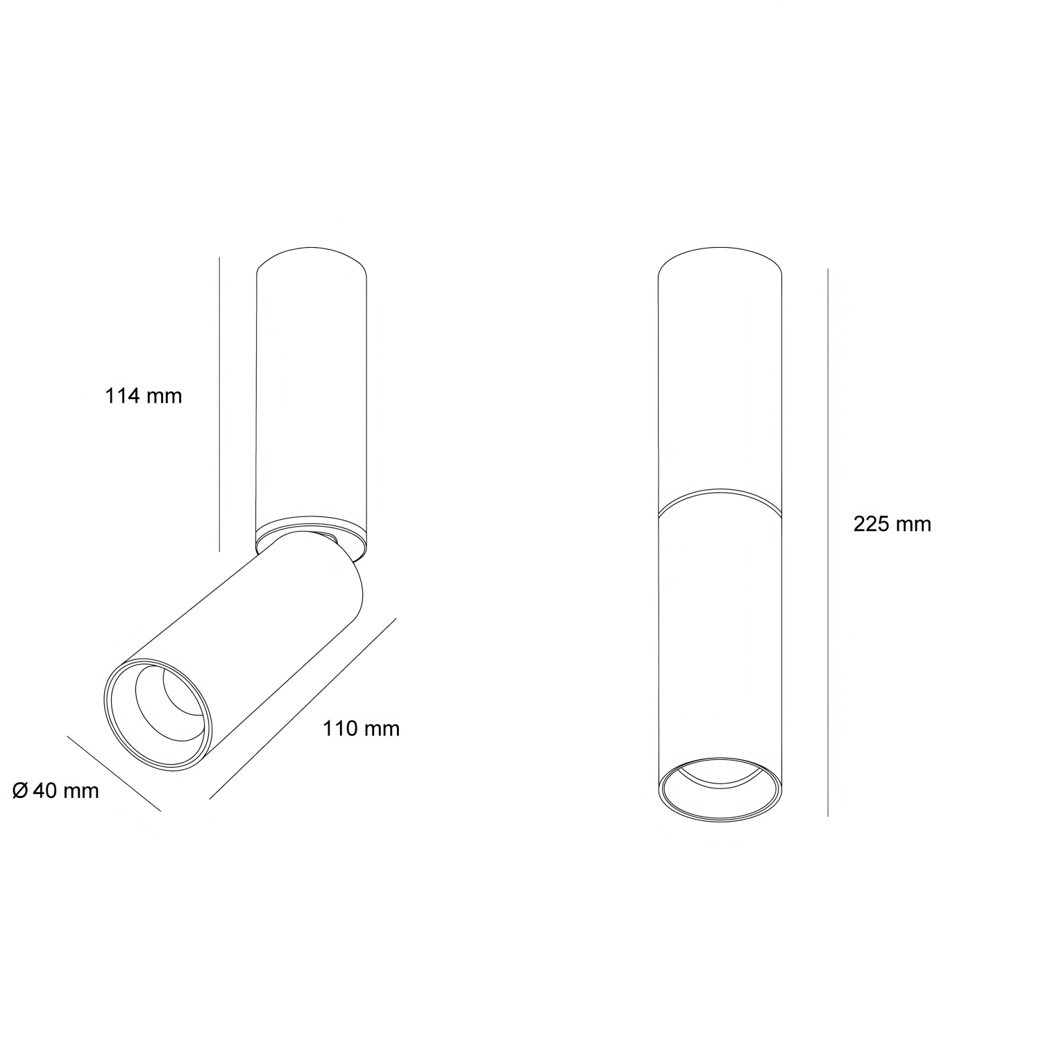 Снимка на LED спот за открит монтаж Oxo OM | Регулируем | 7W-12W | 3000K