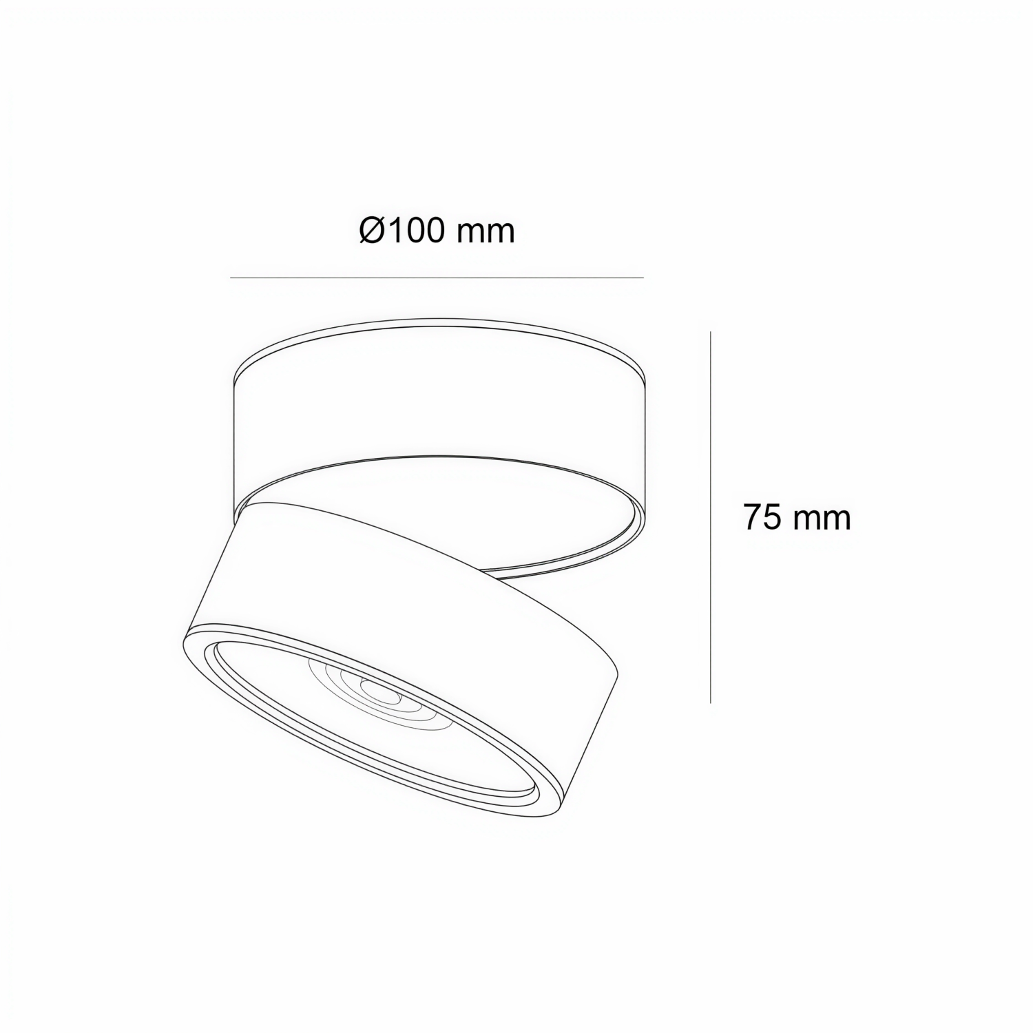 Детайлно изображение на LED луна за открит монтаж Ronda | Регулируема | 12W | 3000K Снимка на LED луна за открит монтаж Ronda | Регулируема | 12W | 3000K