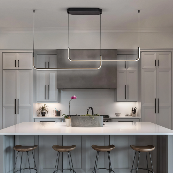 Снимка на Висяща двойна линейна LED лампа Swing Ceiling | 24W | 3000-6000K