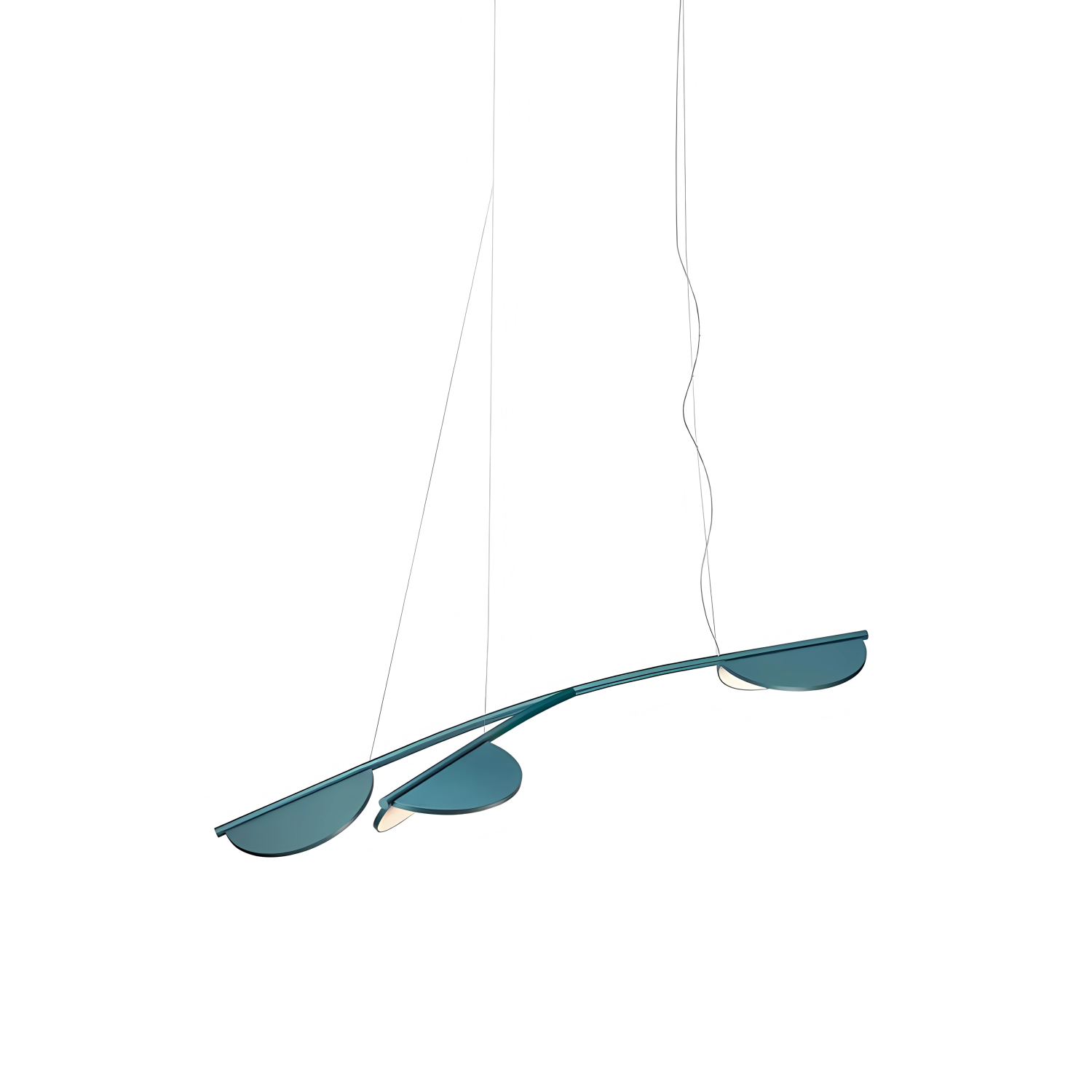 Детайлно изображение на Тюркоазен дизайнерски полилей Zawa | 45W | 161cm | 3000K Снимка на Тюркоазен дизайнерски полилей Zawa | 45W | 161cm | 3000K