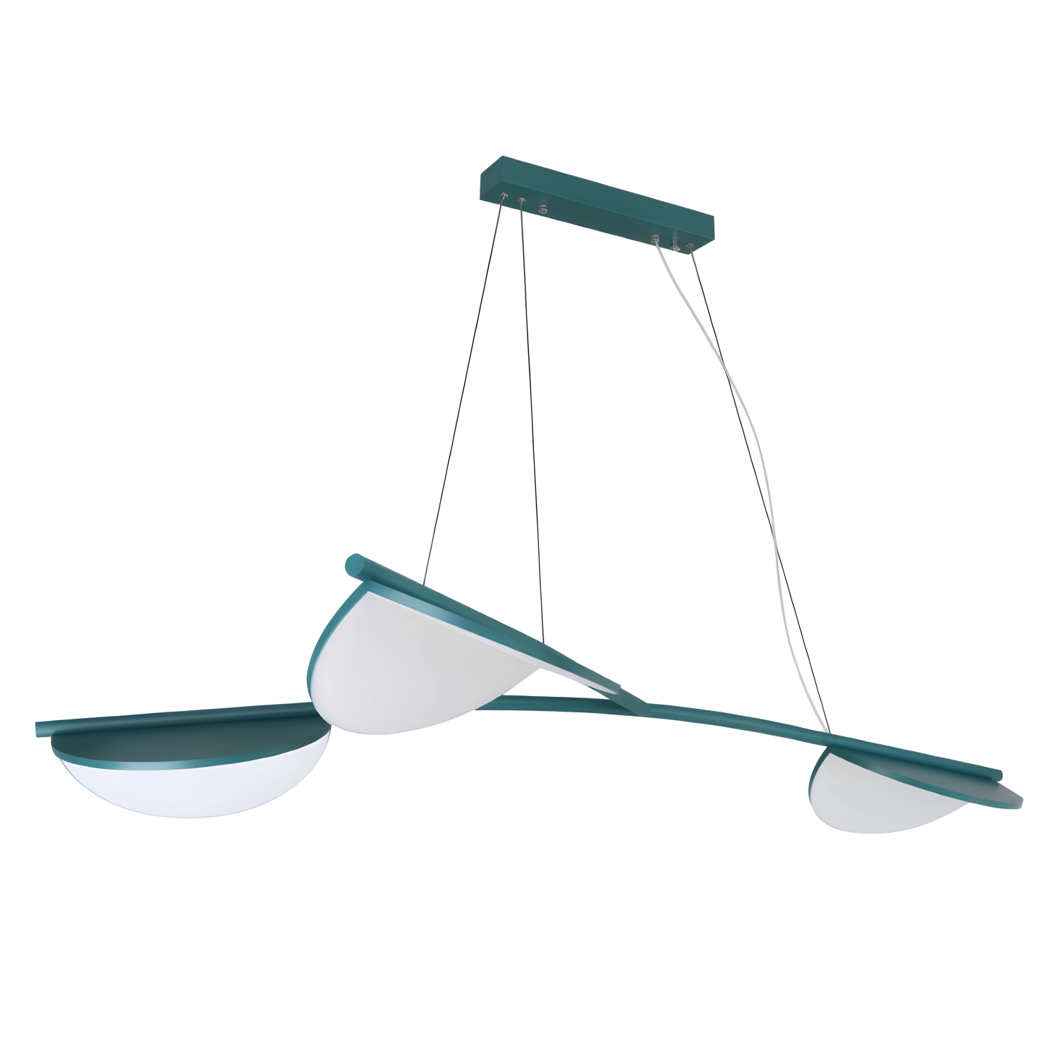 Детайлно изображение на Тюркоазен дизайнерски полилей Zawa | 45W | 161cm | 3000K Снимка на Тюркоазен дизайнерски полилей Zawa | 45W | 161cm | 3000K