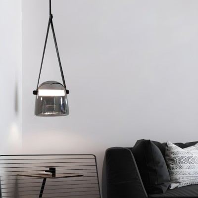 LED пендел Muna 2 | Тип буркан | Опушен | 3000K