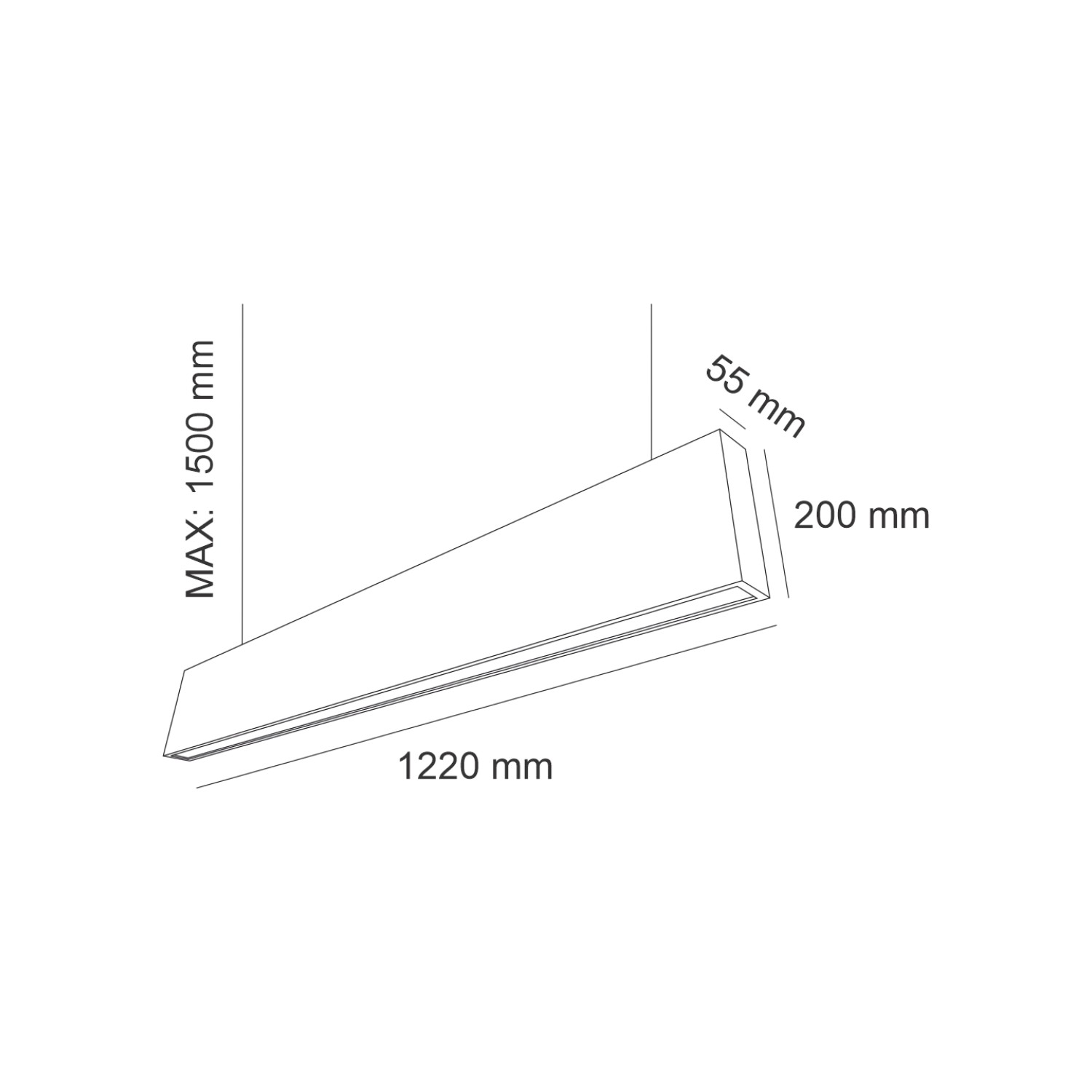 Линеен висящ LED профил S-LINE 36 Om - 320,00 лв (163.61€) Снимка на Линеен висящ LED профил S-LINE 36 Om -