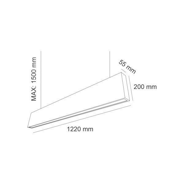 Линеен висящ LED профил S-LINE 36 Om - 320,00 лв (163.61€) Снимка на Линеен висящ LED профил S-LINE 36 Om -