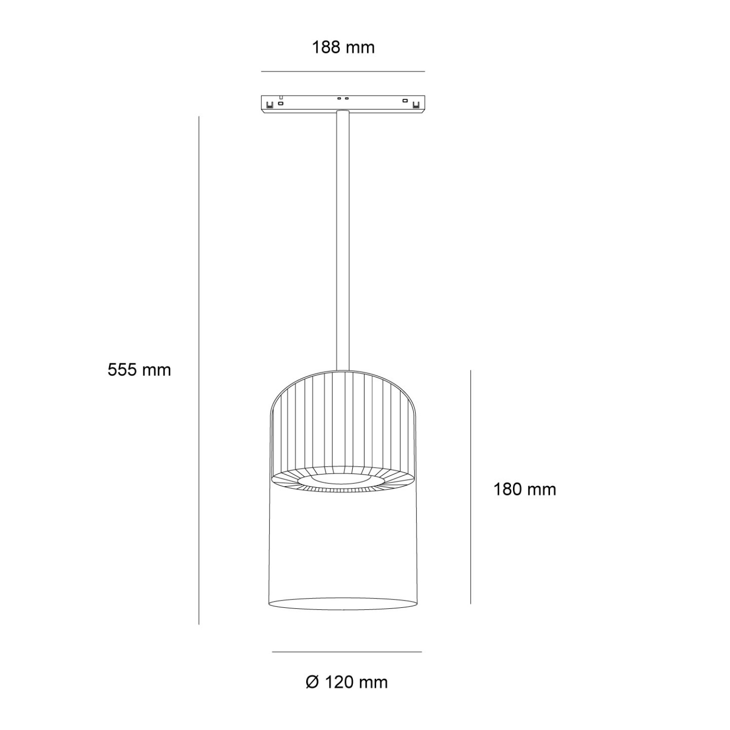 Снимка на Цилиндрично осветително тяло Adriana Magnet за магнитна система 23mm - Релсово осветление