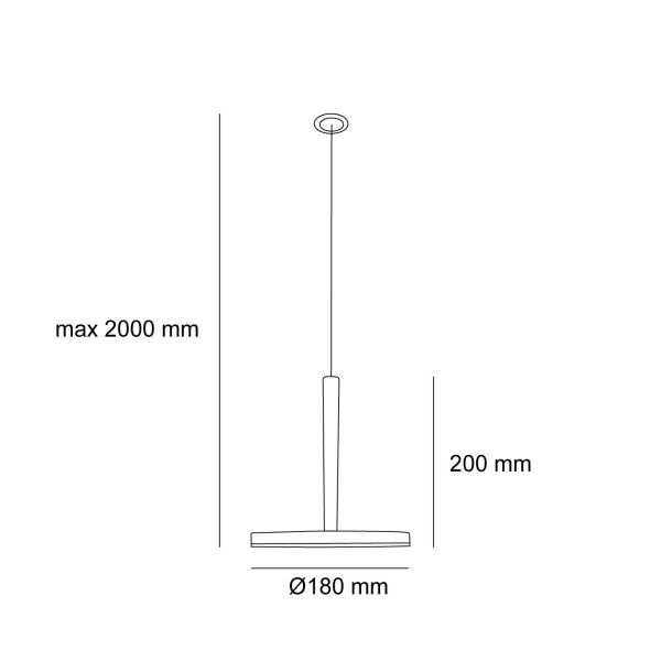 Снимка на Висящ LED пендел Anaya | Минималистичен | 12W | 3000K