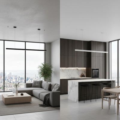 Висящ LED профил S-LINE 48 OM LOW с нисък корпус