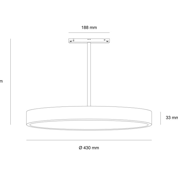 Детайлно изображение на Осветително тяло David Magnet 30W за магнитна система 23 mm Снимка на Осветително тяло David Magnet 30W за магнитна система 23 mm - Релсово осветление