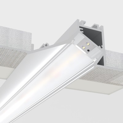 Алуминиев профил за LED лента Fillet Pro Trimless | 94×35 мм | Безрамков монтаж в гипсокартон | 1 метър