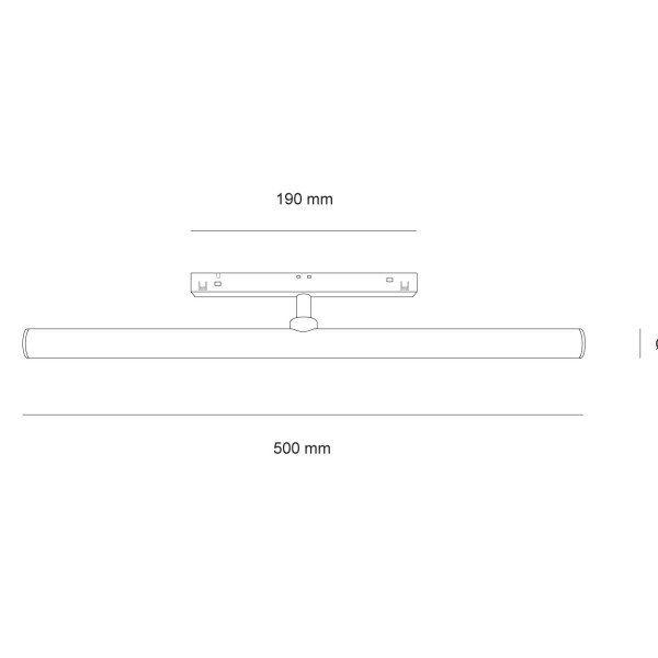 Снимка на Линейно осветително тяло Galaxy Magnet 20W за магнитна система 23mm trimless - Релсово осветление