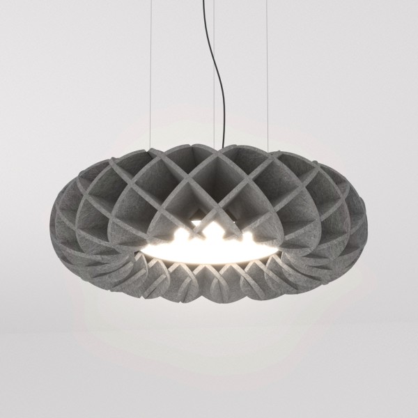 Снимка на Акустична висяща LED лампа с дизайн мрежеста решетка Haos - Акустични лампи