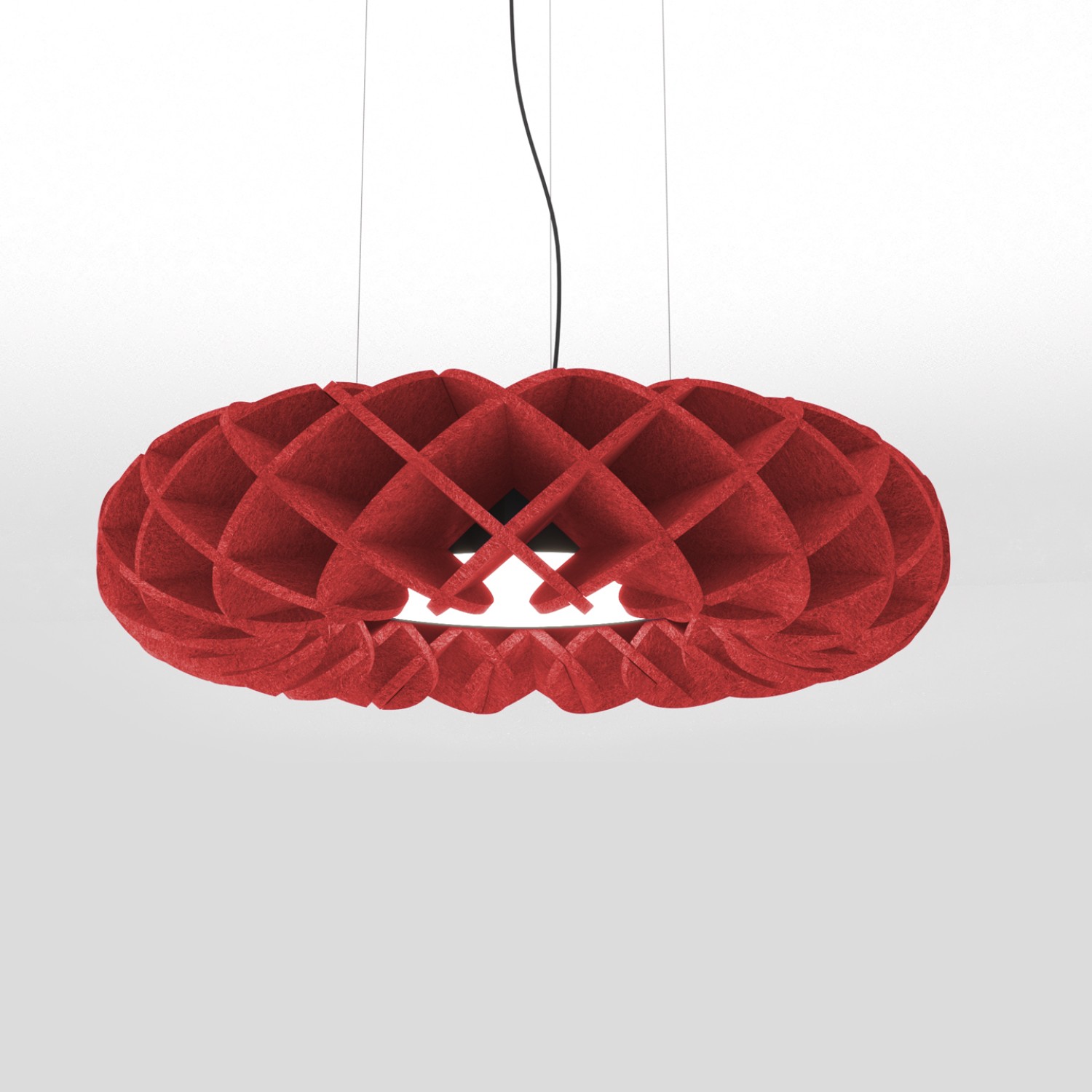 Снимка на Акустична висяща LED лампа с дизайн мрежеста решетка Haos - Акустични лампи