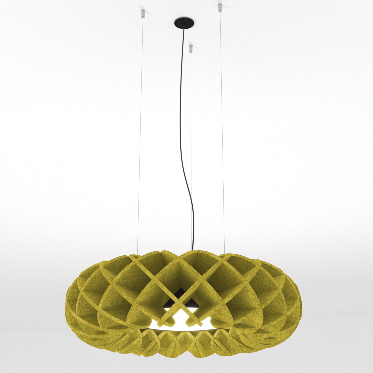 Снимка на Акустична висяща LED лампа с дизайн мрежеста решетка Haos - Акустични лампи