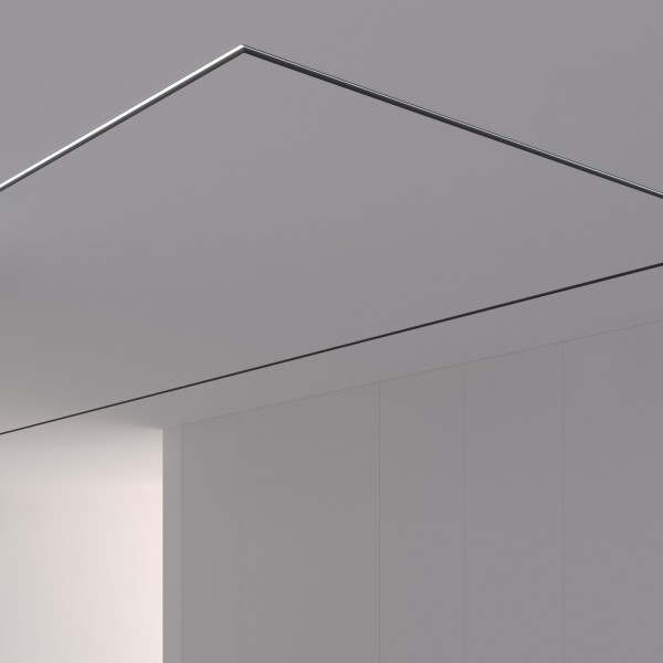 Снимка на Алуминиев профил за LED лента Inside Pro Trimless | 69×28 мм | Безрамков монтаж в гипсокартон | 1 метър