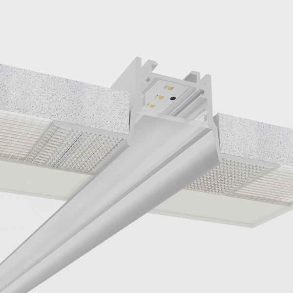 Снимка на Алуминиев профил за LED лента Inside Pro Trimless | 69×28 мм | Безрамков монтаж в гипсокартон | 1 метър
