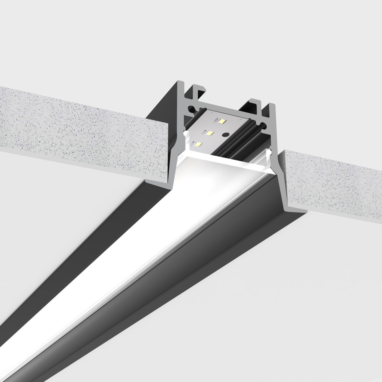 Снимка на Алуминиев профил за LED лента Inside Pro BM | 38×26 мм | За вграждане | 1 метър