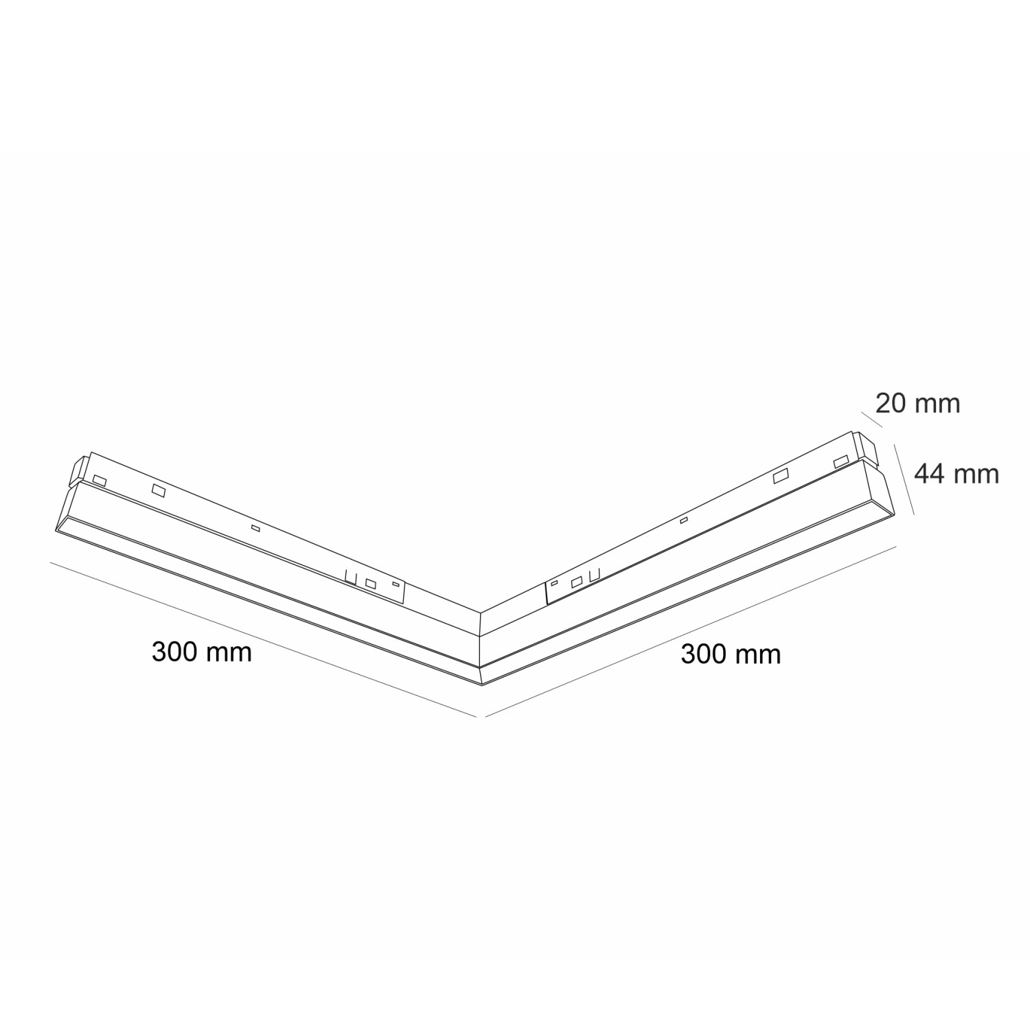 Снимка на Ъглов LED модул Angle Magnet за trimless магнитна система 23 mm - Релсово осветление