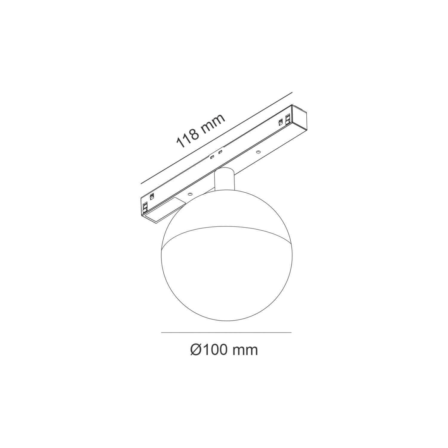 Снимка на Сферичен LED модул Ball Pro за магнитна система 23mm - Релсово осветление