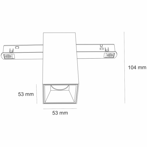 Детайлно изображение на Квадратен LED модул Achil SQ Magnet за магнитна шина 23 mm Снимка на Квадратен LED модул Achil SQ Magnet за магнитна шина 23 mm - Curve Line