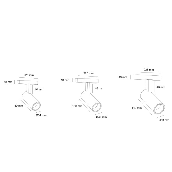 Снимка на Осветително тяло(спот) Eye Magnet за магнитна система 23mm - Curve Line