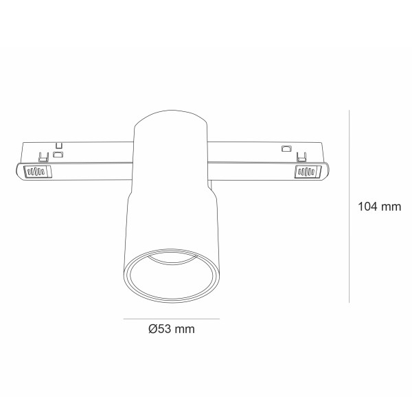 Снимка на Цилиндричен модул Achil R Magnet за магнитна шина 23mm OM - Flex 23mm