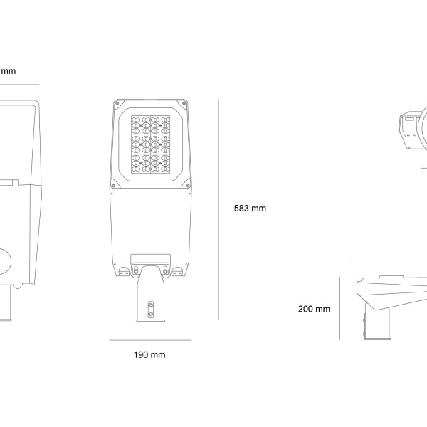 Детайлно изображение на Улична LED лампа Multistreet | Регулируем ъгъл | IP66 | 4000K Снимка на Улична LED лампа Multistreet | Регулируем ъгъл | IP66 | 4000K