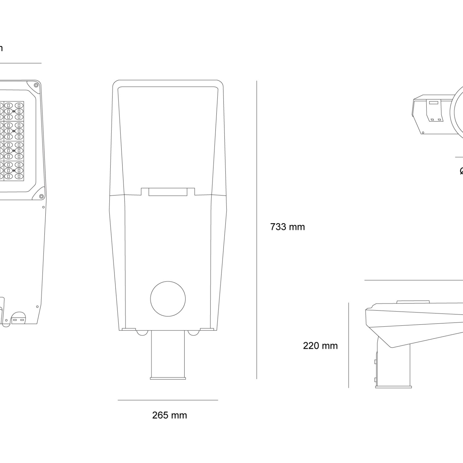 Детайлно изображение на Улична LED лампа Multistreet | Регулируем ъгъл | IP66 | 4000K Снимка на Улична LED лампа Multistreet | Регулируем ъгъл | IP66 | 4000K