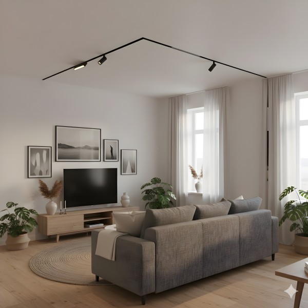 Снимка на Комплект магнитна шинна система „All-in-One Trimless“ - Релсово осветление