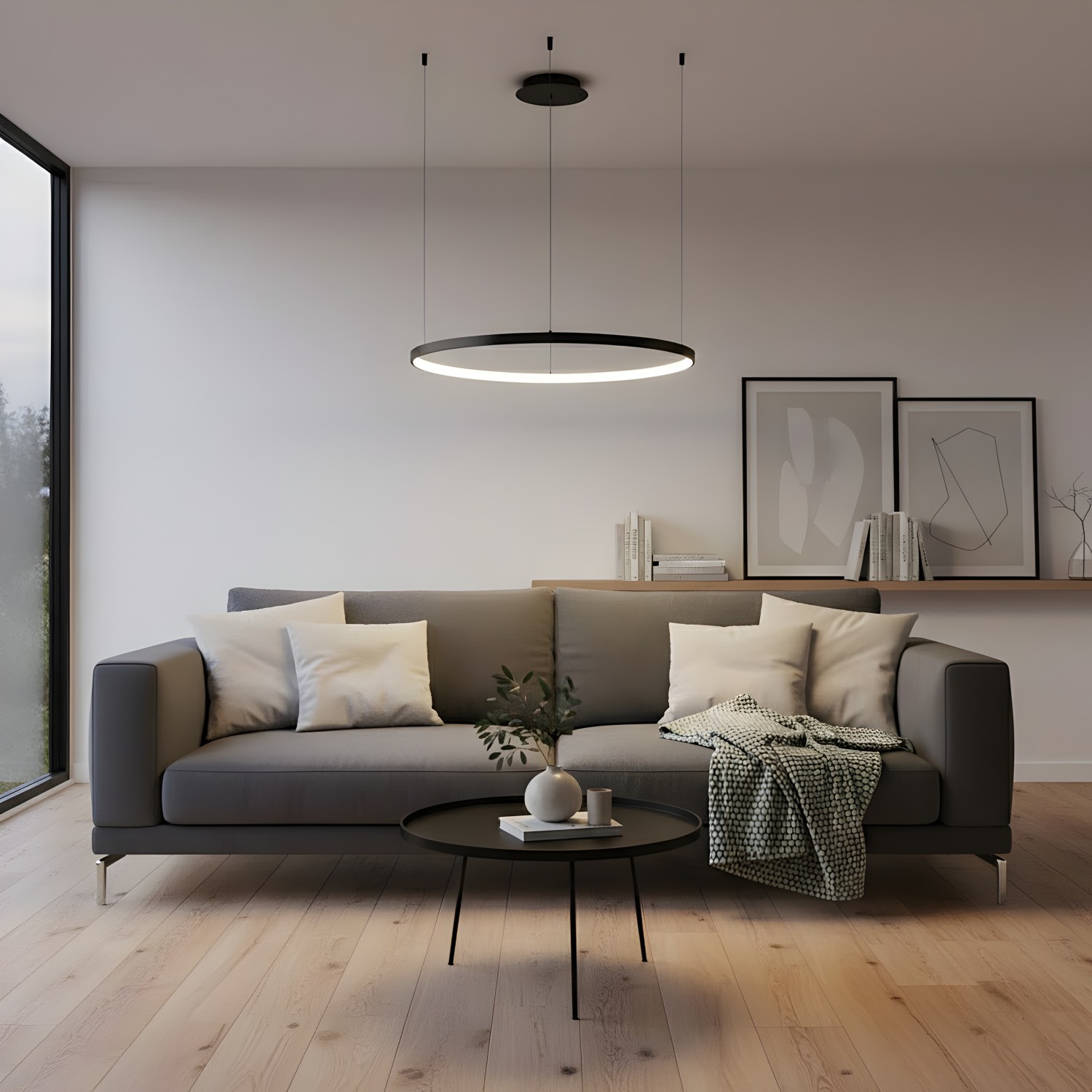 Снимка на Висяща кръгла LED лампа Aureola (Ø600–1000) - Висящи лампи