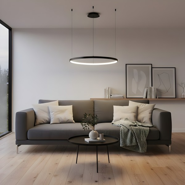 Висяща кръгла LED лампа Aureola (Ø600–1000) - 155,00 лв (79.25€) Снимка на Висяща кръгла LED лампа Aureola (Ø600–1000) - Висящи лампи