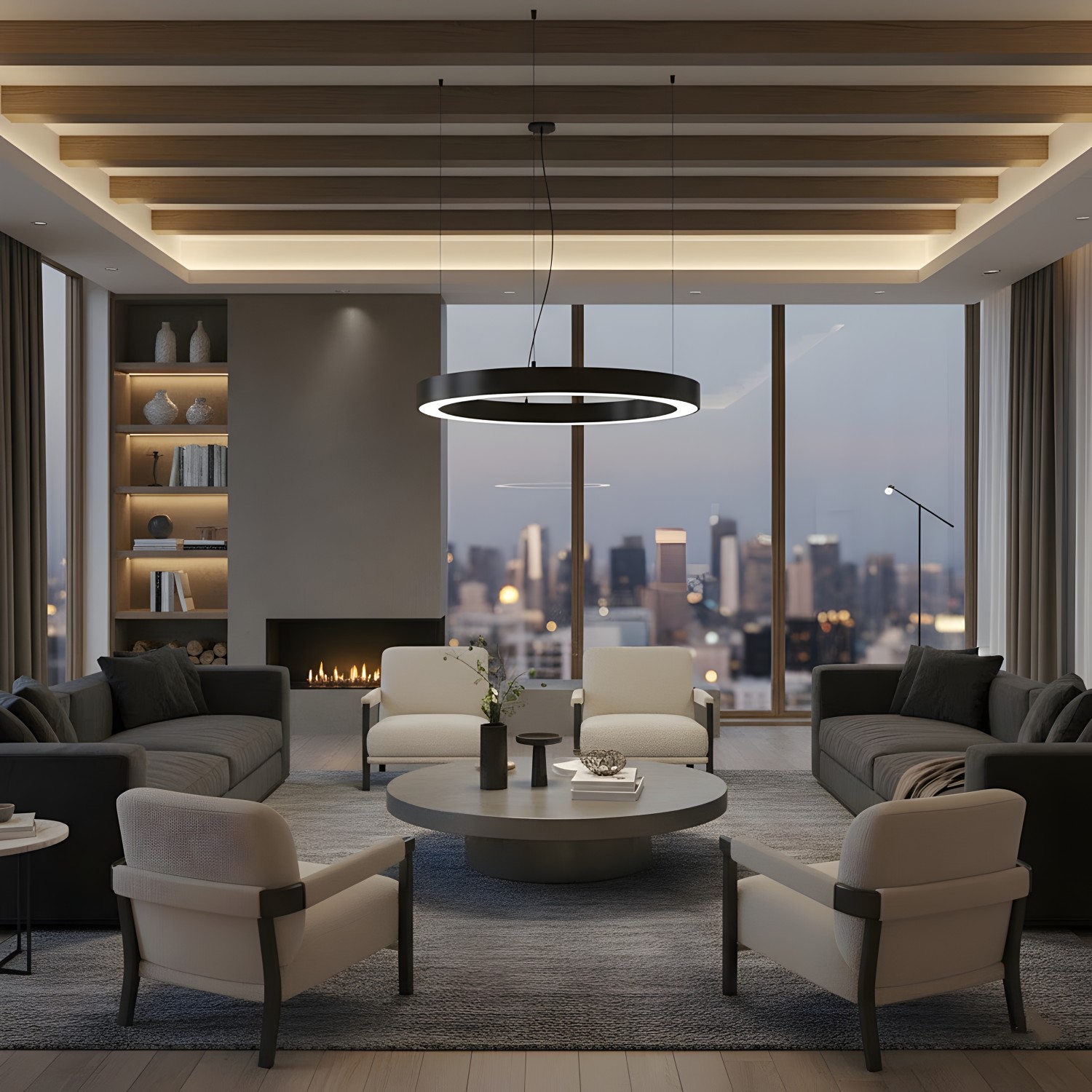 Детайлно изображение на Кръгъл LED пендел за висящ монтаж Cool XL Eco Снимка на Кръгъл LED пендел за висящ монтаж Cool XL Eco - Осветление за кухня