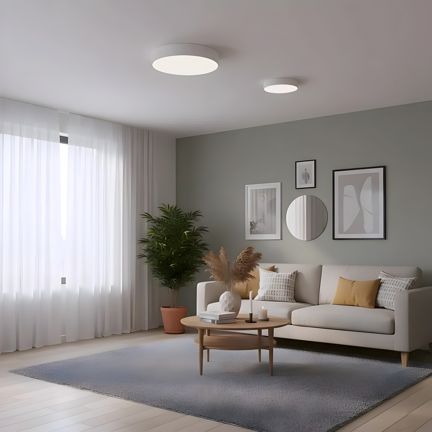 Снимка на Кръгла LED плафониера Cosy | Възможност за trimless монтаж