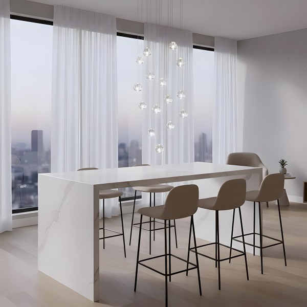 Снимка на Висящ дизайнерски пендел Glass Tears | Кристална стъклена сфера