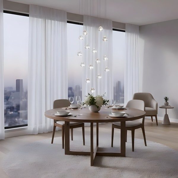 Снимка на Висящ дизайнерски пендел Glass Tears | Кристална стъклена сфера