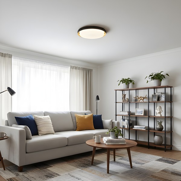 Снимка на Модерна LED плафониера Gruss | Златно-черен | 48W | 3000K