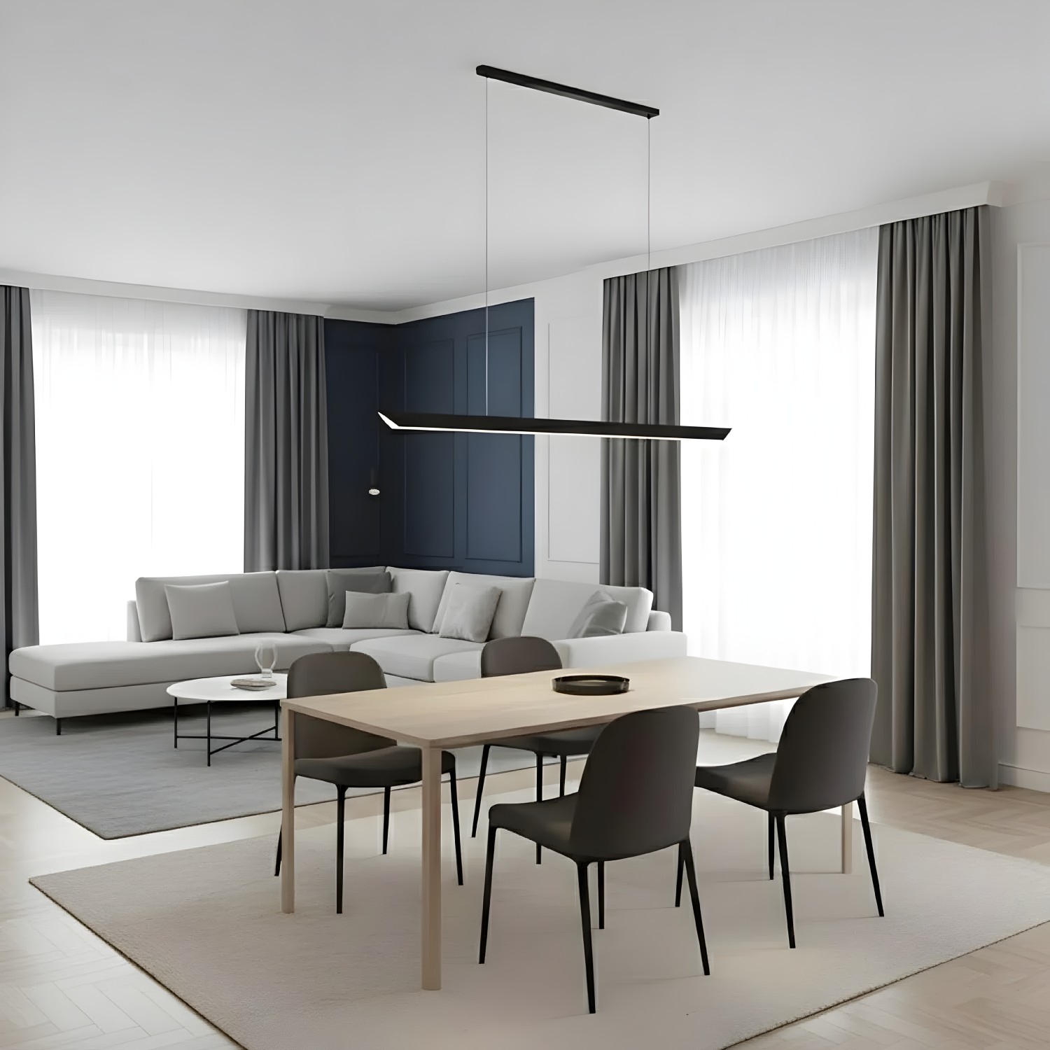 Снимка на Висящ акустичен LED профил Honey | Дифузер пчелна пита | Звукопоглъщащ