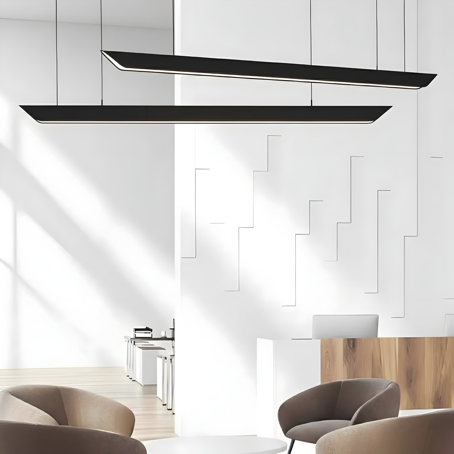 Снимка на Висящ акустичен LED профил Honey | Дифузер пчелна пита | Звукопоглъщащ