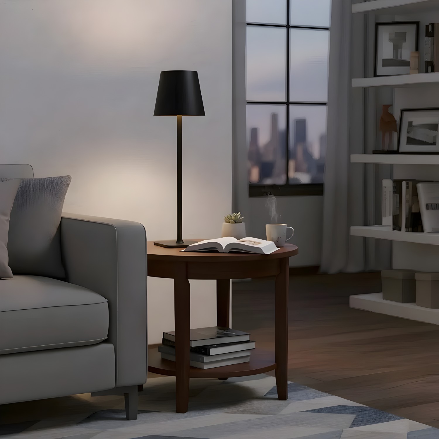 Снимка на Презареждаема LED настолна лампа с три цвята LEDA (38 см) - Настолни лампи