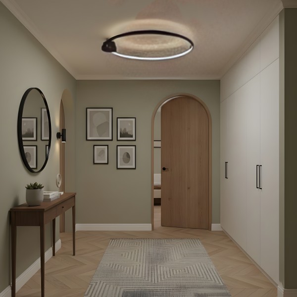 Снимка на Кръгла дизайнерска плафониера за таван Lorena тип пръстен | 3000K