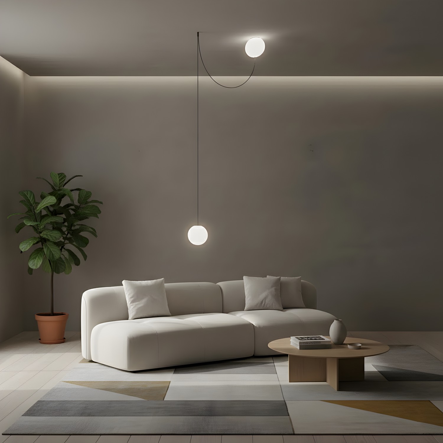 Снимка на Висяща лампа тип въже Lumisens (Ø20 см) - Спалня