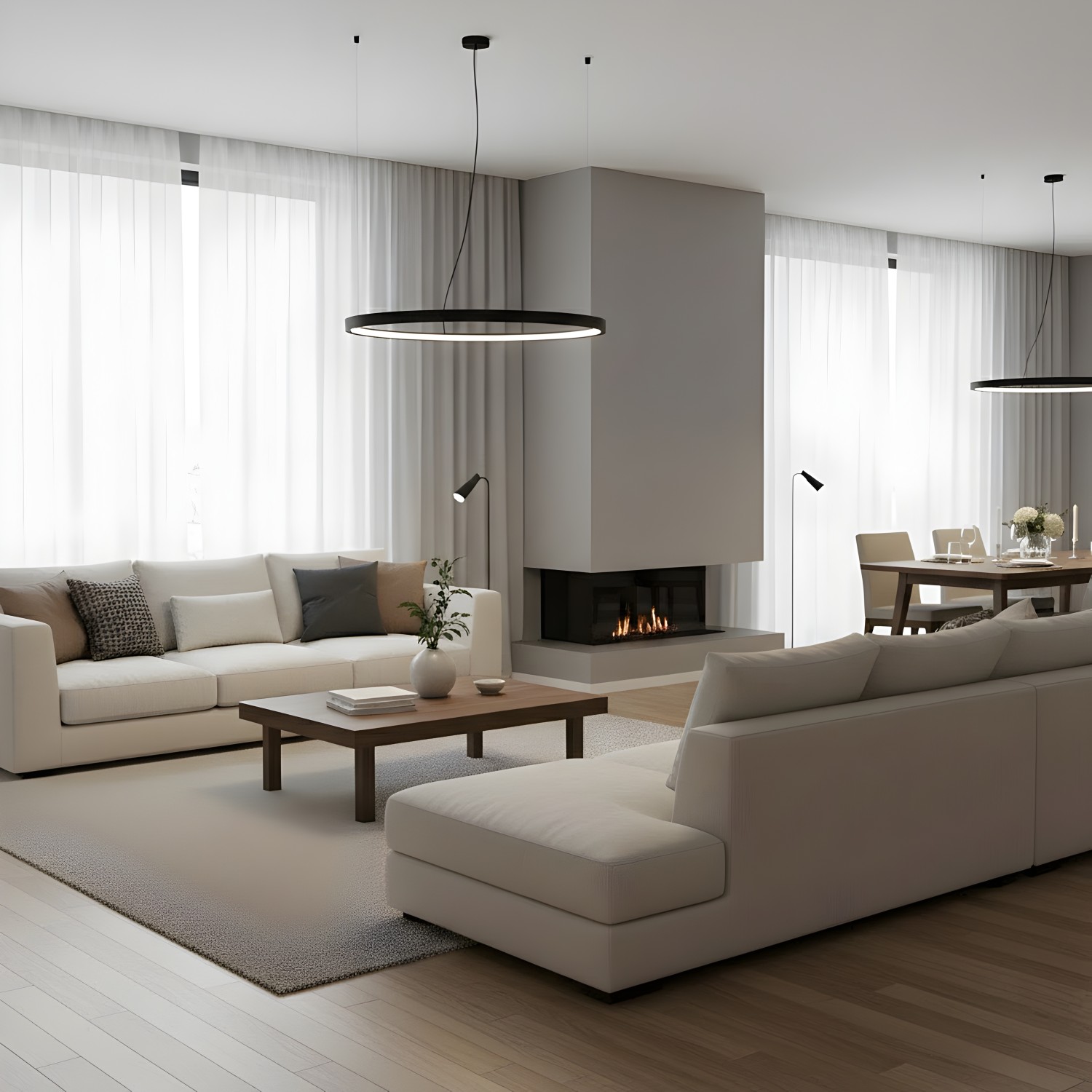 Снимка на Висящ кръгъл LED полилей Oreol | Тип пръстен | 5 размера