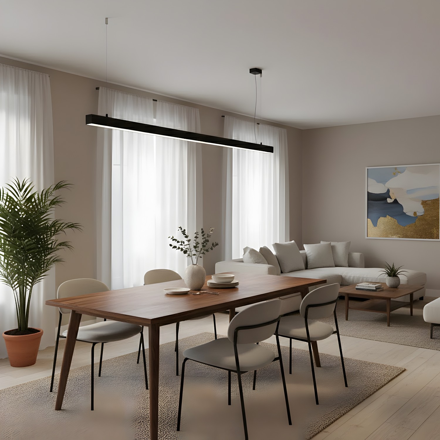 Снимка на Линеен LED профил S-LINE 36 OM LOW с нисък корпус - LED профили